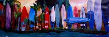 Original Impressionism Beach Paintings by M Bleichner