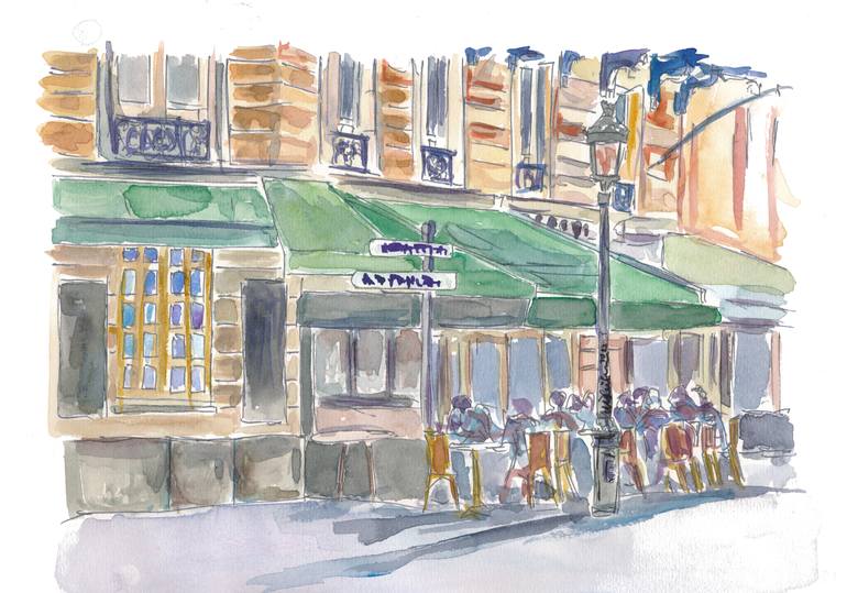 Paris Street Scene Romantic Cafe Afternoon Painting By M Bleichner Saatchi Art