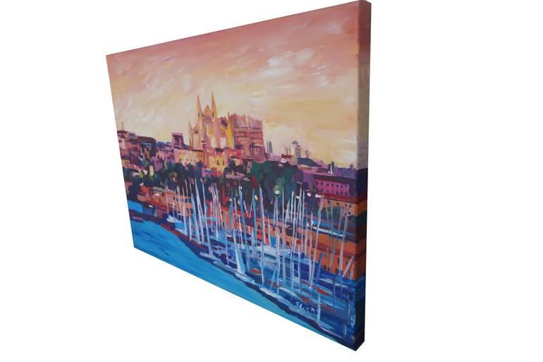 Original Impressionism Cities Painting by M Bleichner