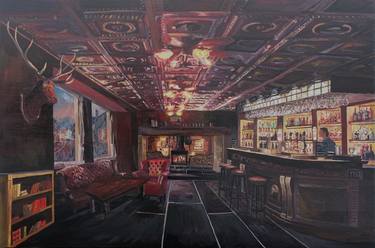 Original Interiors Paintings by M Bleichner