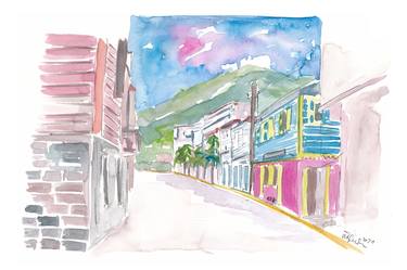 Road Town Tortola British Virgin Island Street Scene thumb