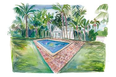 Original Impressionism Garden Paintings by M Bleichner