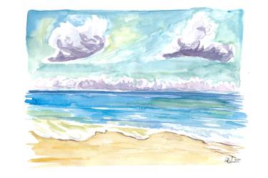 Original Impressionism Beach Paintings by M Bleichner