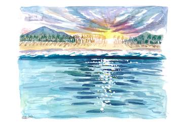 Print of Impressionism Beach Paintings by M Bleichner
