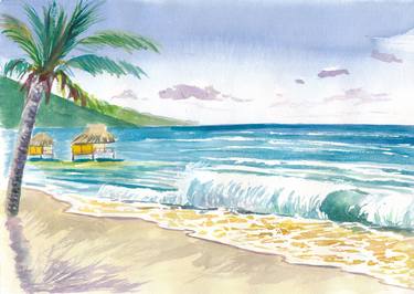 Original Impressionism Beach Paintings by M Bleichner