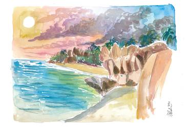 Print of Impressionism Beach Paintings by M Bleichner