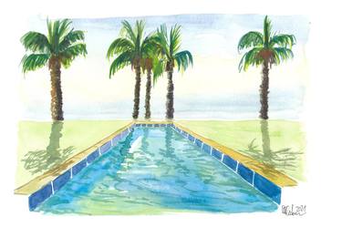 Original Impressionism Beach Paintings by M Bleichner