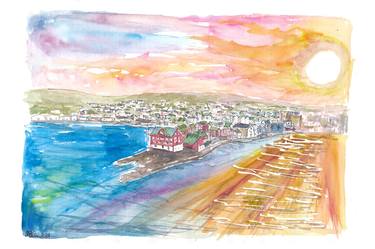 Torshavn Port Scene Faroe Islands Tinganes Streymoy thumb