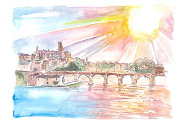 Albi Historic Old Town View with River Tam thumb