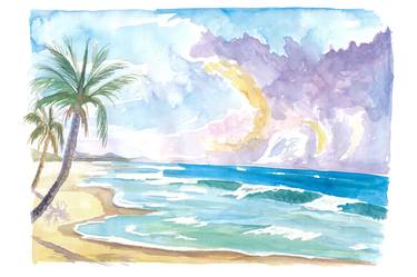 Original Impressionism Beach Paintings by M Bleichner