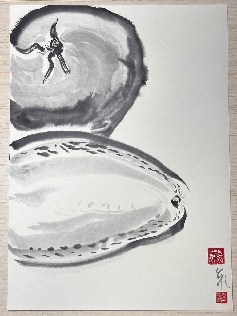 Original Black & White Still Life Painting by Ry Tomado