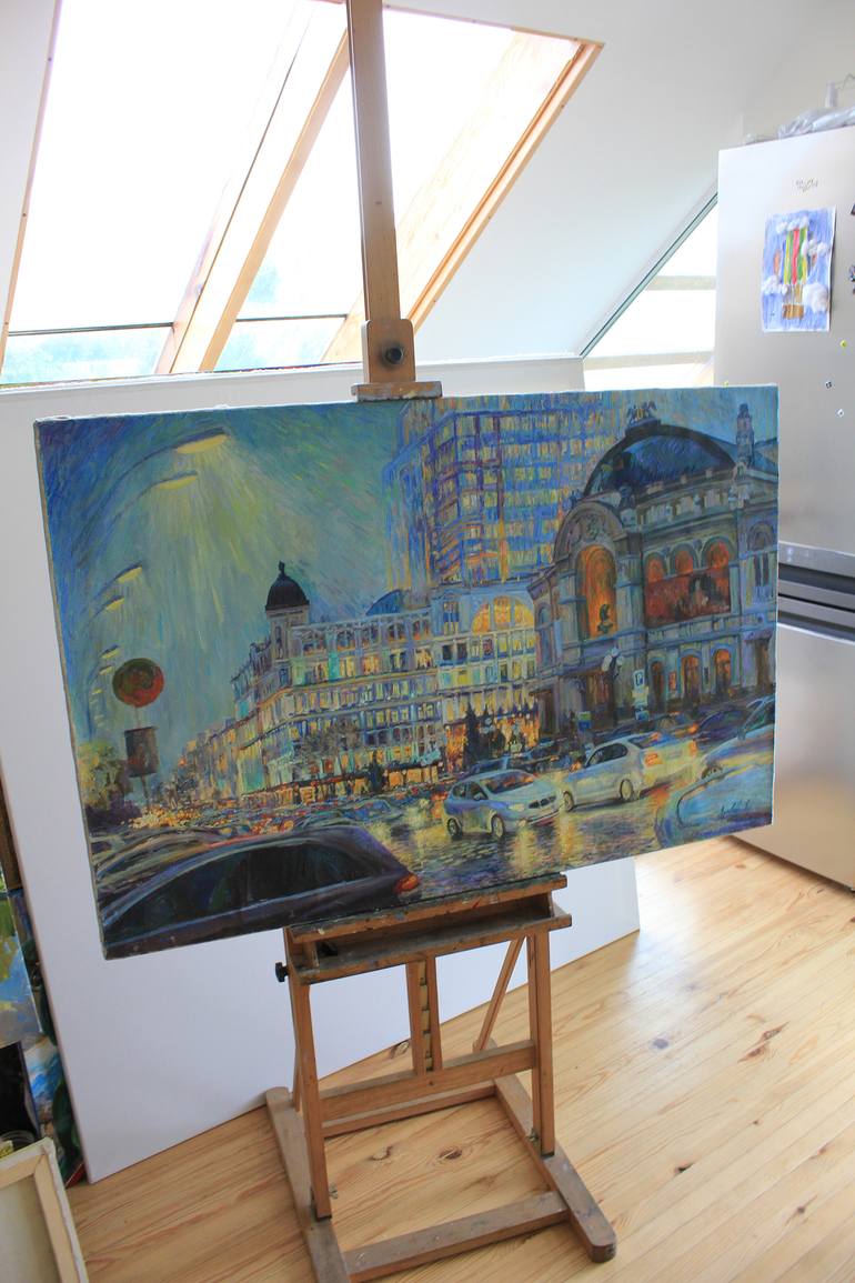 Original Impressionism Architecture Painting by Illia Yarovoy