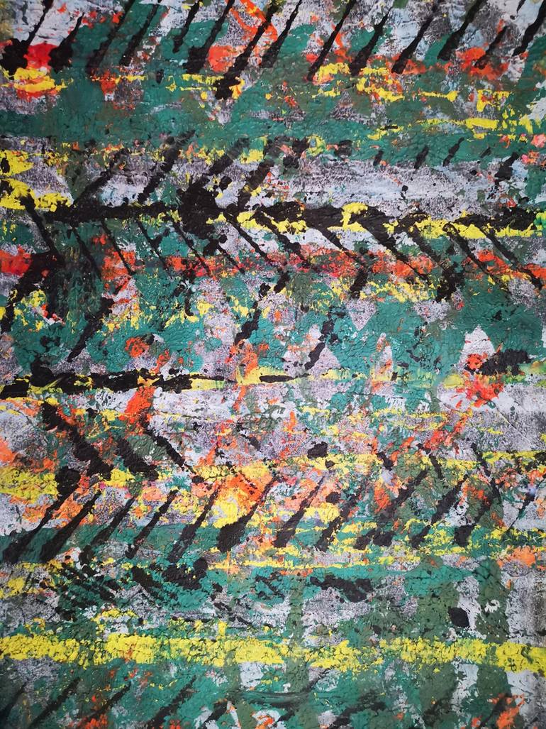 Original Abstract Expressionism Abstract Painting by Algis Berziunas