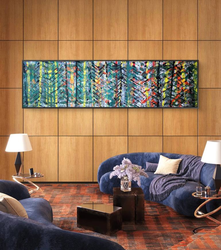 Original Abstract Expressionism Abstract Painting by Algis Berziunas