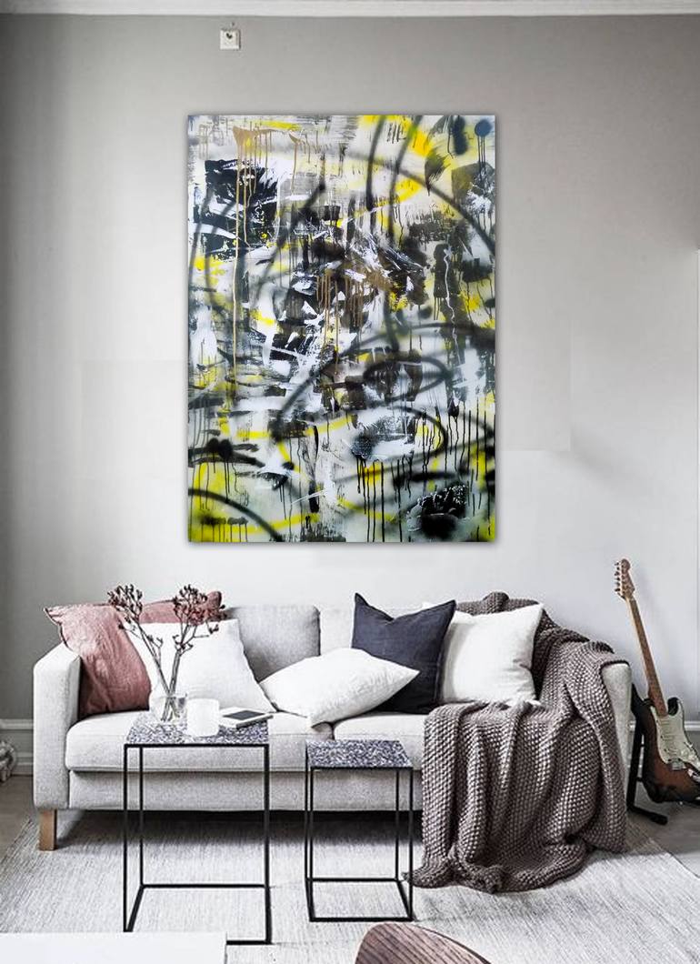 Original Abstract Expressionism Abstract Painting by Algis Berziunas