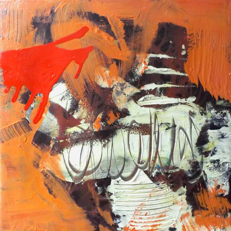 Original Abstract Expressionism Abstract Painting by Algis Beržiūnas