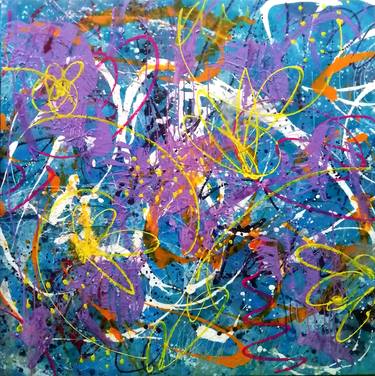 Original Abstract Expressionism Abstract Paintings by Algis Beržiūnas