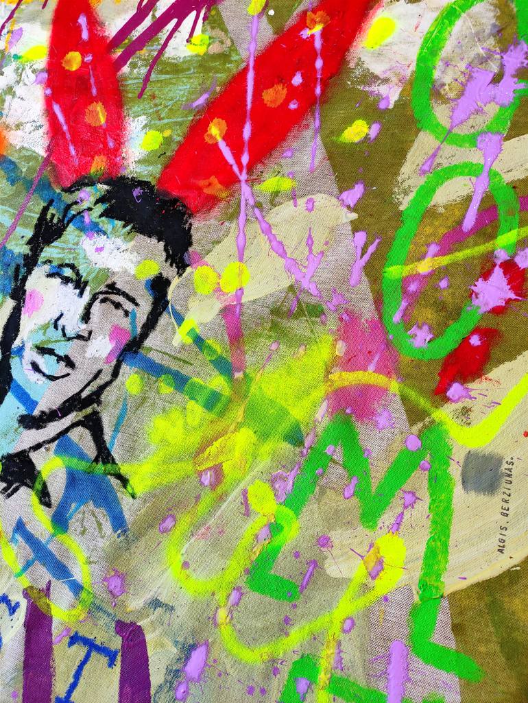 Original Conceptual Abstract Painting by Algis Berziunas