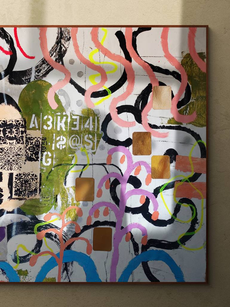 Original Abstract Expressionism Beach Painting by Algis Berziunas