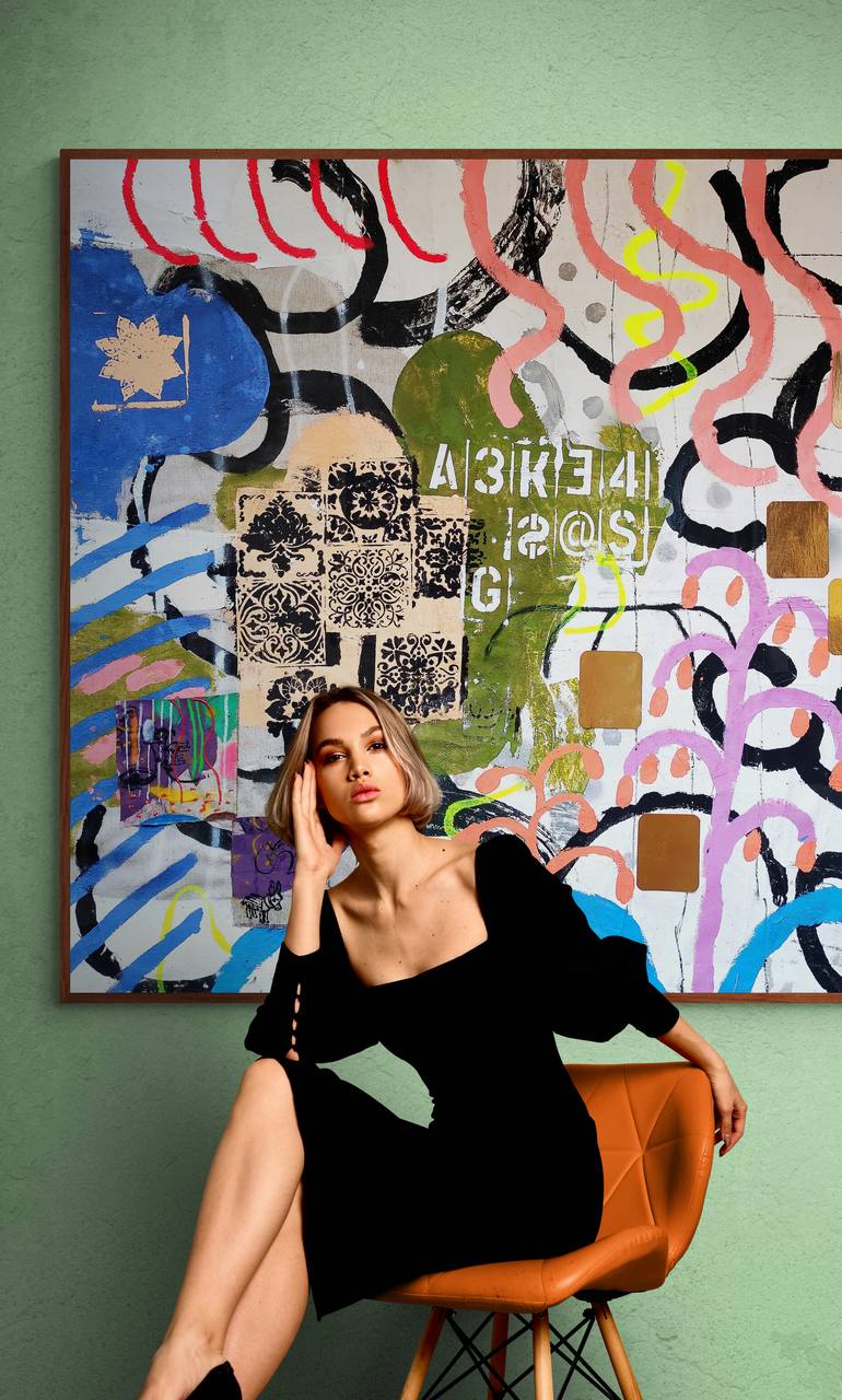 Original Abstract Expressionism Beach Painting by Algis Berziunas