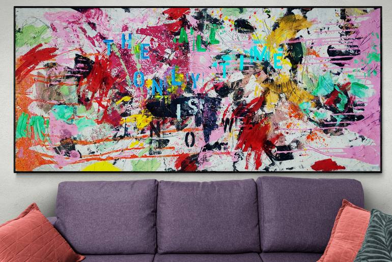 Original Conceptual Abstract Painting by Algis Berziunas