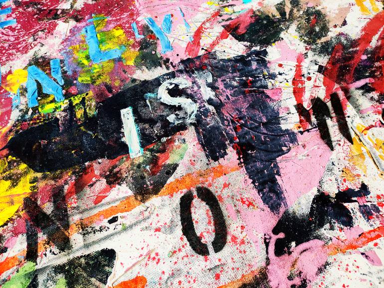 Original Conceptual Abstract Painting by Algis Berziunas
