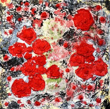 Original Abstract Expressionism Floral Paintings by Jean-François Réveillard