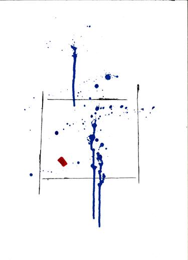 Original Abstract Expressionism Abstract Drawings by Jean-François Réveillard