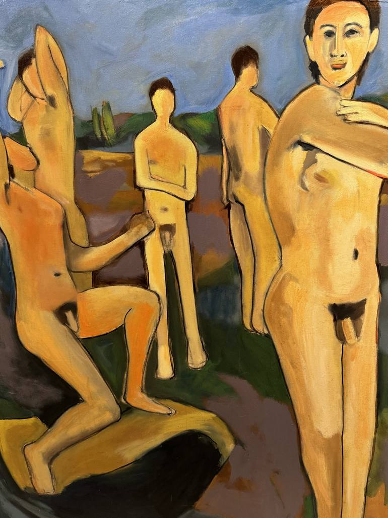 Original Figurative Nude Painting by Steven Miller