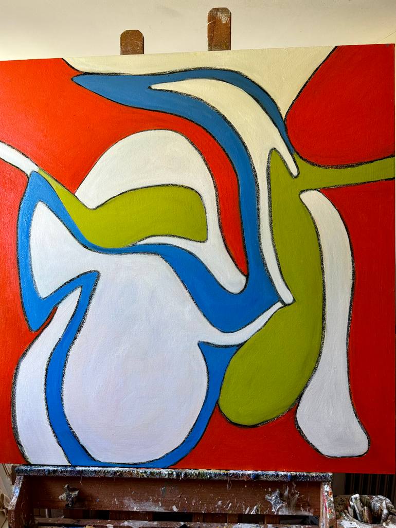 Original Abstract Expressionism Abstract Painting by Steven Miller