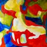 Artwork on easel