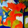 On easel