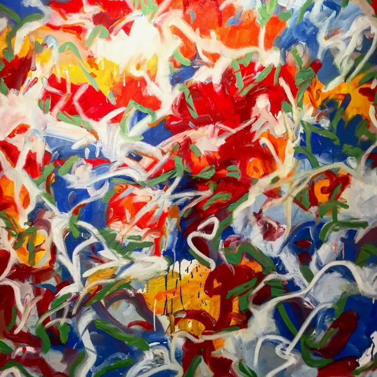 Original Abstract Expressionism Abstract Painting by Steven Miller
