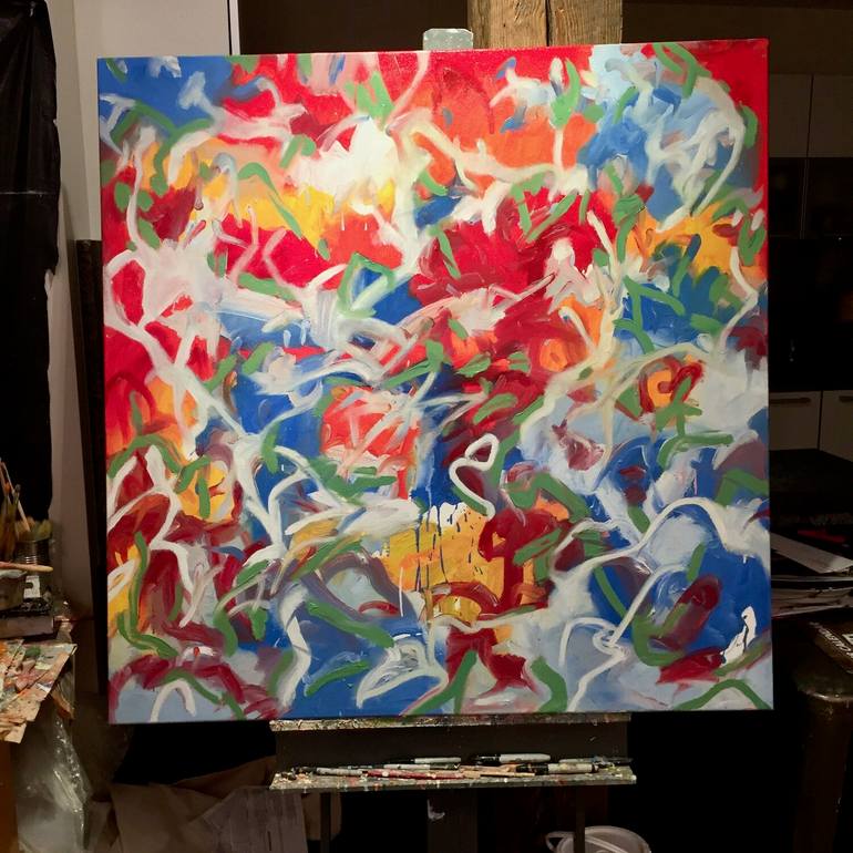 Original Abstract Expressionism Abstract Painting by Steven Miller