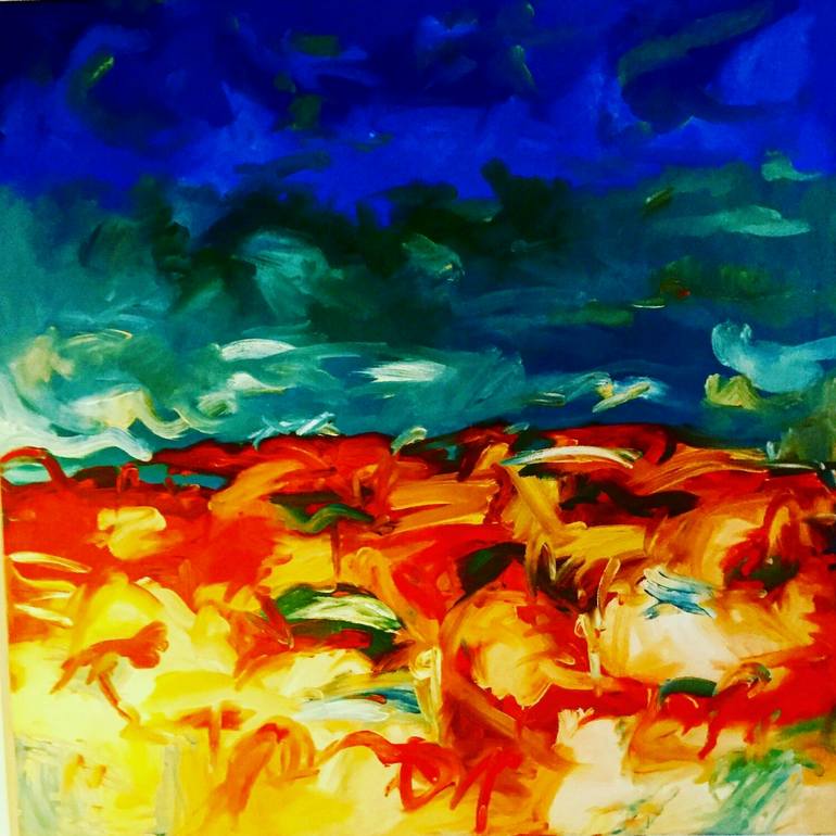 Original Abstract Painting by Steven Miller | Abstract Expressionism Art on Canvas | The Measure of It All (Earth, Sky & Sea)
