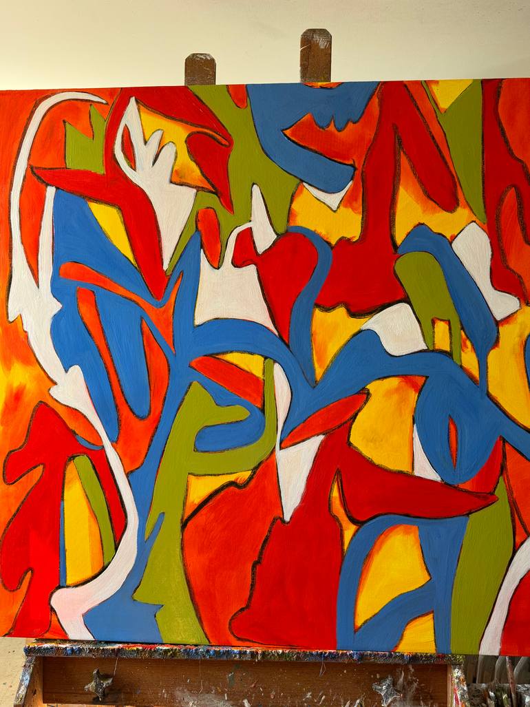 Original Abstract Expressionism Abstract Painting by Steven Miller