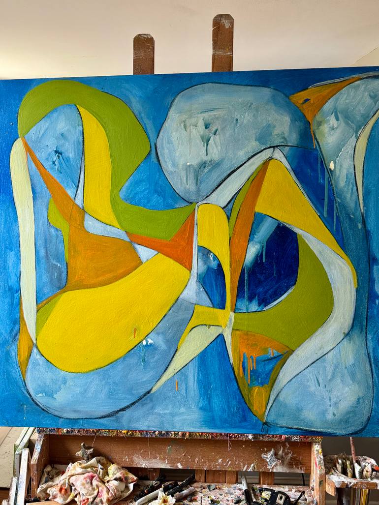 Original Abstract Expressionism Abstract Painting by Steven Miller