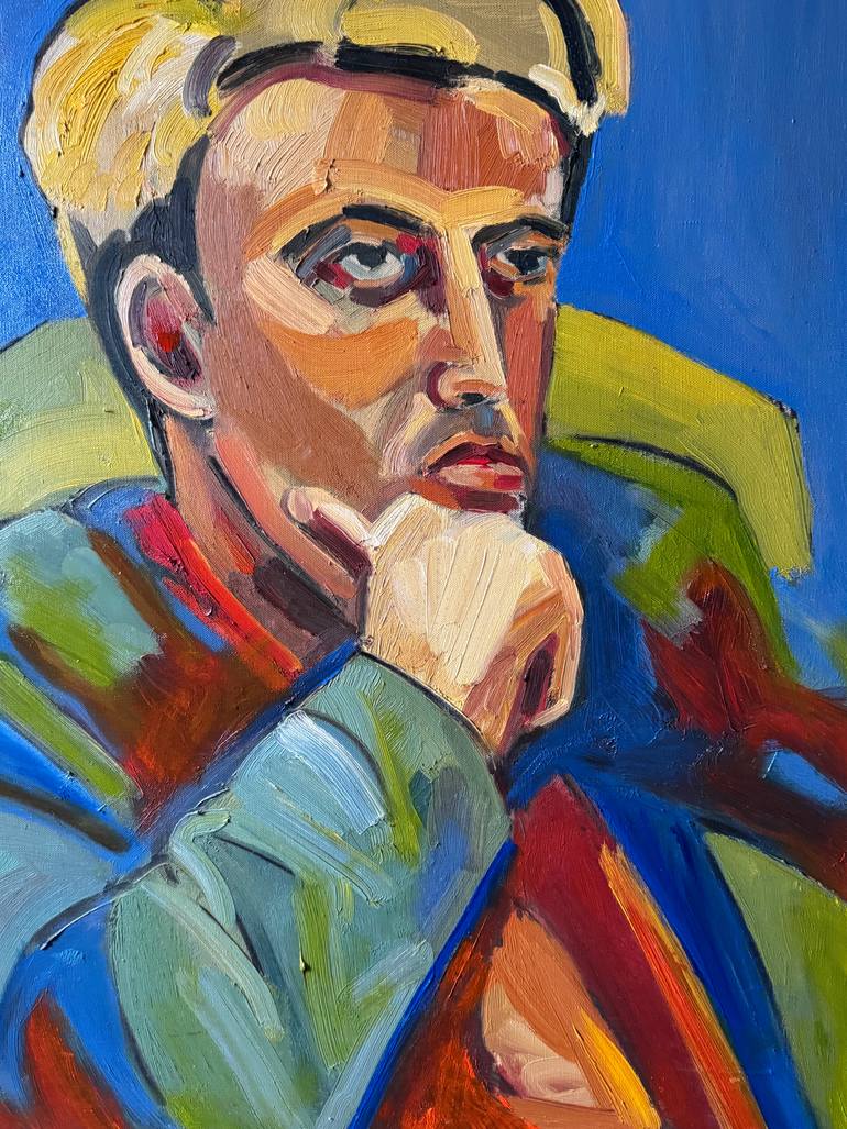 Original Abstract Expressionism Men Painting by Steven Miller