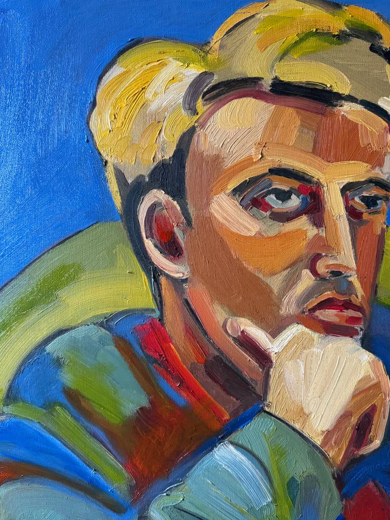 Original Abstract Expressionism Men Painting by Steven Miller