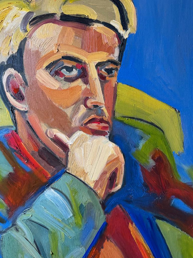 Original Abstract Expressionism Men Painting by Steven Miller