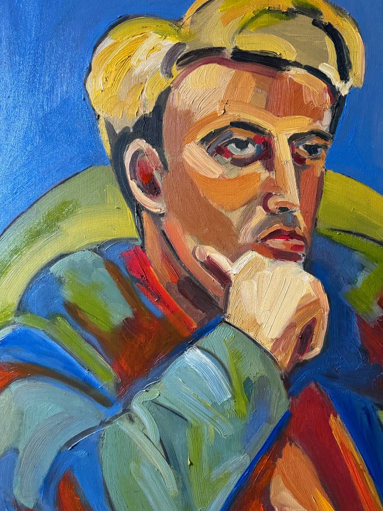 Original Abstract Expressionism Men Painting by Steven Miller