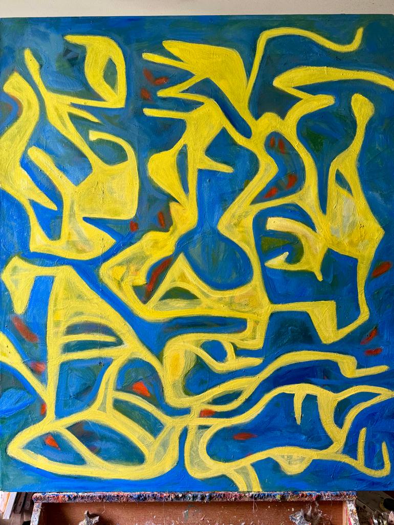 Original Abstract Expressionism Abstract Painting by Steven Miller