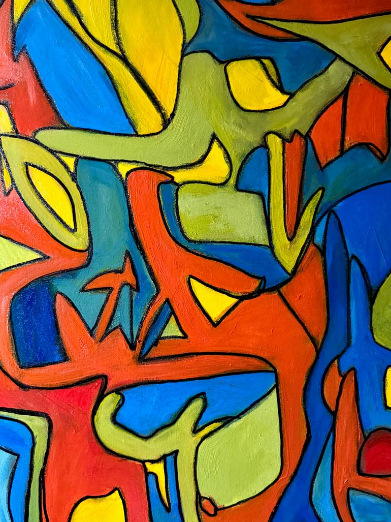 Original Abstract Expressionism Abstract Painting by Steven Miller
