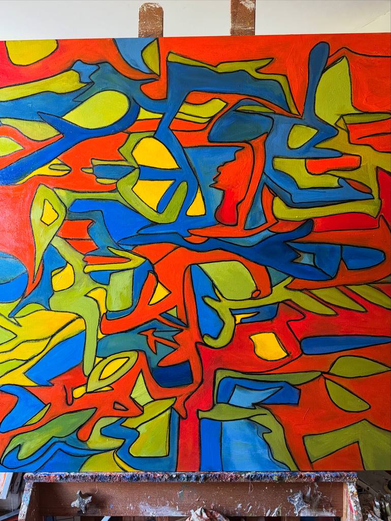 Original Abstract Expressionism Abstract Painting by Steven Miller