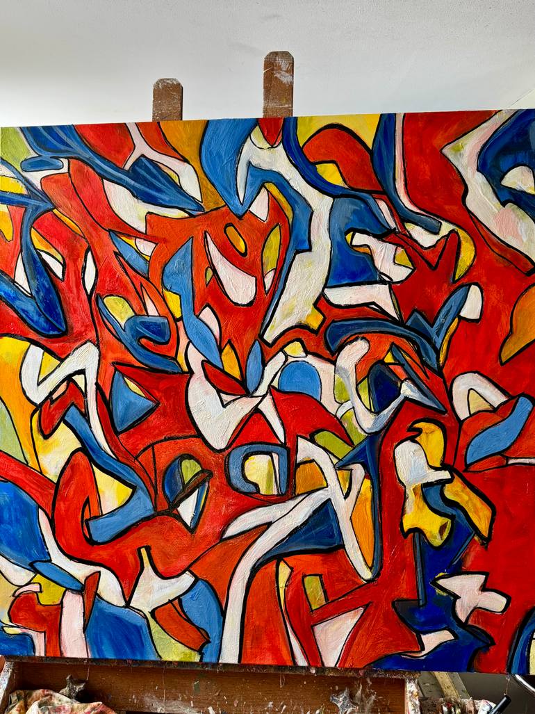 Original Abstract Expressionism Abstract Painting by Steven Miller
