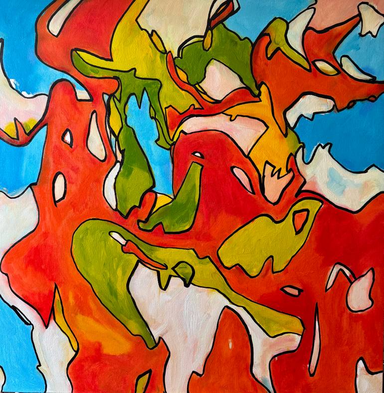 Original Abstract Expressionism Abstract Painting by Steven Miller