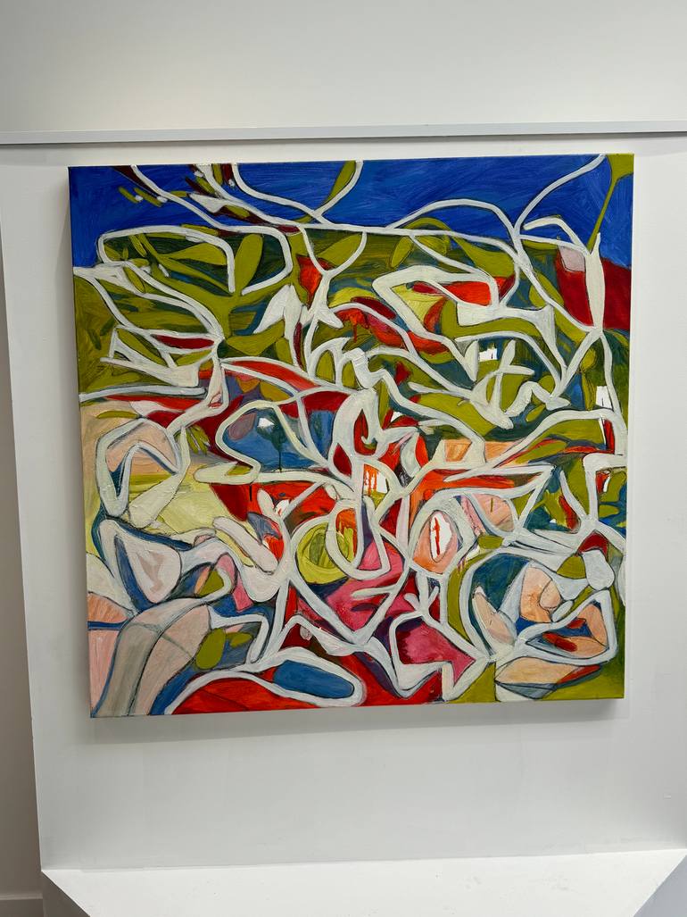 Original Abstract Garden Painting by Steven Miller