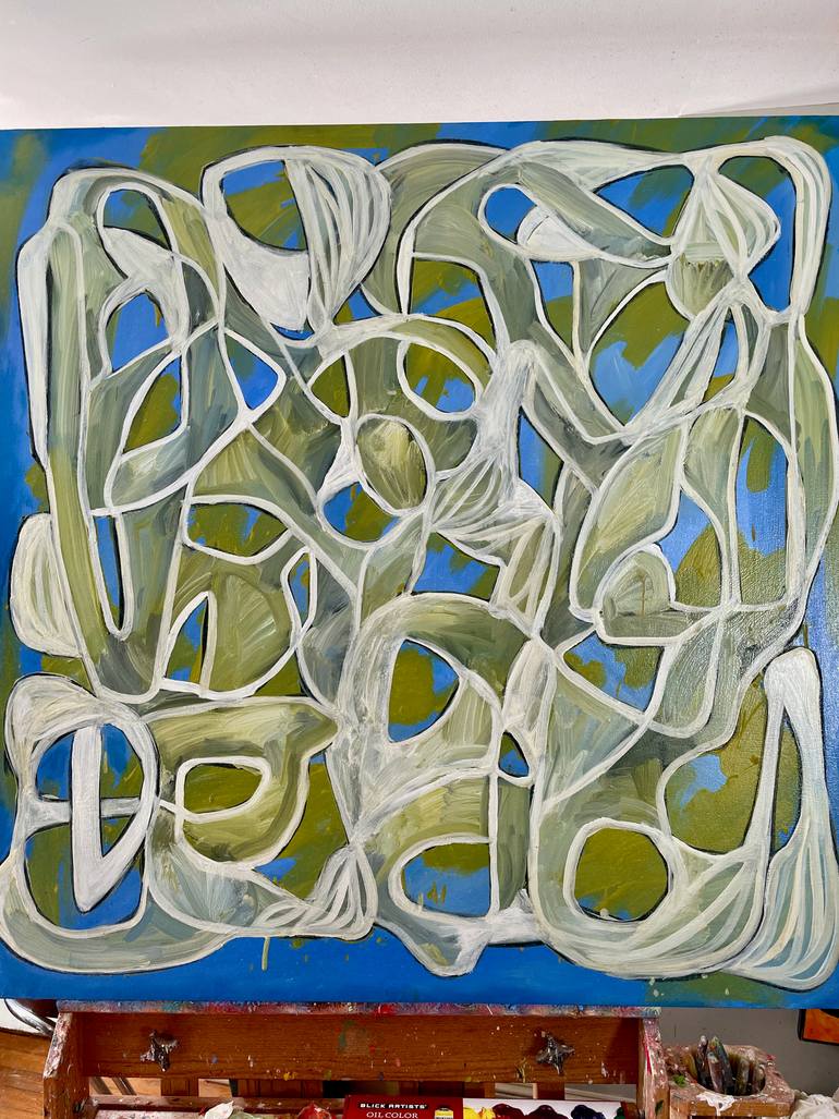 Original Abstract Expressionism Abstract Painting by Steven Miller