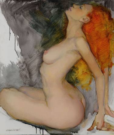 Print of Erotic Paintings by Lena Lafaki