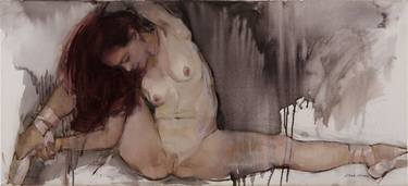 Original Impressionism Erotic Paintings by Lena Lafaki